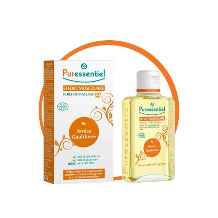 Óleo de massagem muscular relaxante puressentiel 200 ml