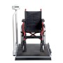 Seca 677 digital wheelchair weighing platform scale with handrail