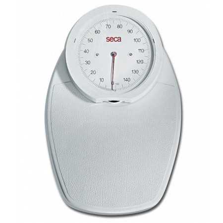 White Mechanical Floor Scale with Clock Dial SECA 750