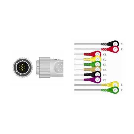 Cable de paciente de esfuerzo para ECG compatible con Esaote