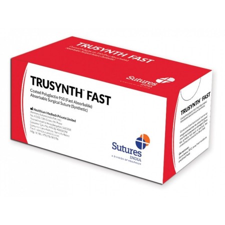 Trusynth fast ass. suture gauge 4/0, curve 3/8, needle 19 mm - 45 cm - colorless - pack of 12 pcs.