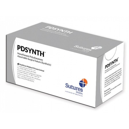 Pdsynth ass. suture gauge 0, curve 1/2, needle 30 mm - 70 cm - purple - pack of 12 pcs.