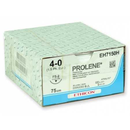 Non-Absorbable Suture Monofilament Ethicon Prolene EH7150H with 3/8 Needle 19mm USP 4/0 Blue - 1 pc.