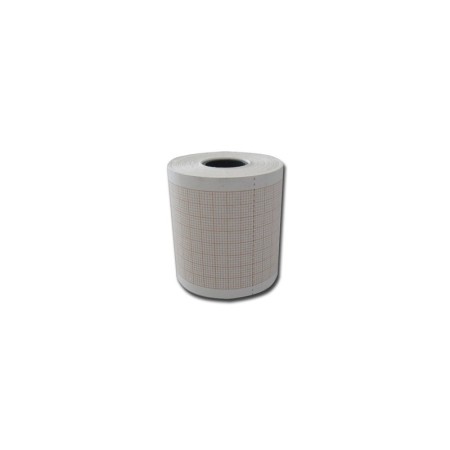 Papel térmico ecg 50x25 mmxm - rolo de grade laranja