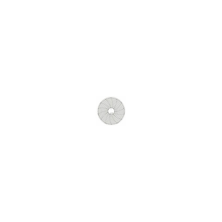 Diagrammerede skiver - Rotation med uret, varighed 7 dage, inddelinger på 4 timer, diameter 125 mm - 100 stk.