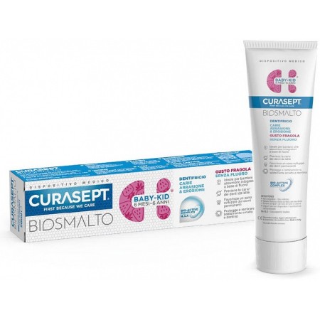 Bioenamel toothpaste baby- kid fluoride-free (6 months-6 years)-strawberry 50 ml