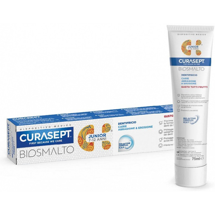 Curasept Biosmalto Junior Toothpaste 75ml tutti frutti
