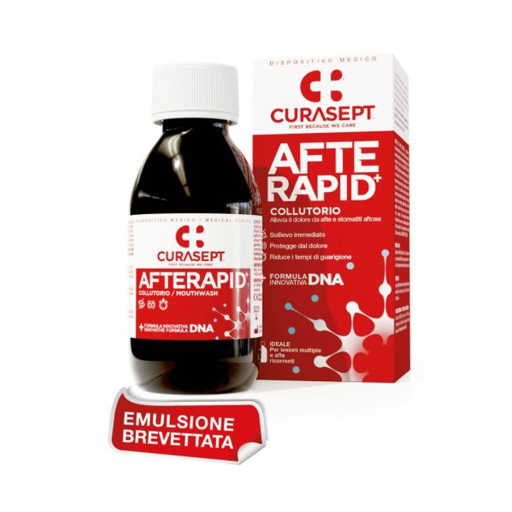 Curasept Afte Rapid Mouthwash Recurrent Aphthae - 125 ml Inovativna DNK formula