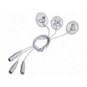 Engångsskumelektroder 23-30 Mm Oval Med 35Cm Kabel - Pediatrisk - konf. 150 st.