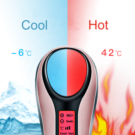 Massaggiatore viso anteamed con funzione vibrazione, massaggio caldo e freddo