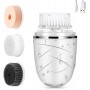 Facial cleansing brush 3 in 1 white