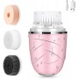 Brosse nettoyante visage 3 en 1 rose