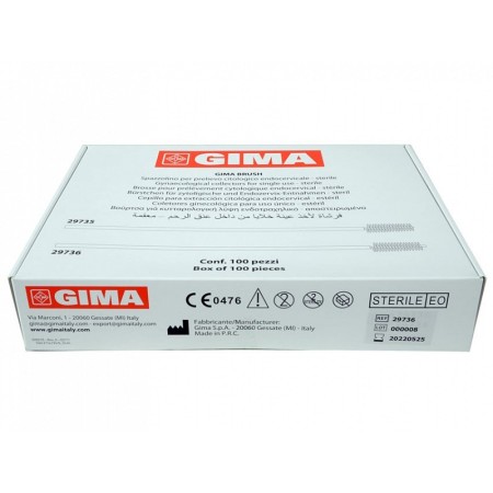 Escova gima b - estéril - pacote com 100 unidades.