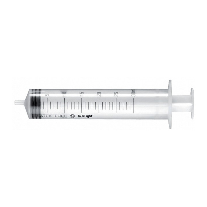 Seringa sem agulha 60 ml INJ/LIGHT com cone Luer excêntrico - 25 unidades