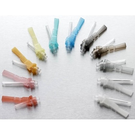 Agulhas hipodérmicas de segurança 23g microtip/safe estéreis 0,6 x 25 mm - 50 unidades.