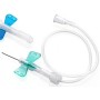 Safety Butterfly Needles Turquoise FLY-SAFE DEHP FREE 23G Luer Lock with tube 30 cm - 100 pcs.