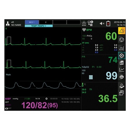 Monitor gima bm3 pro — spo2 + ekg + nibp + temp + oddech