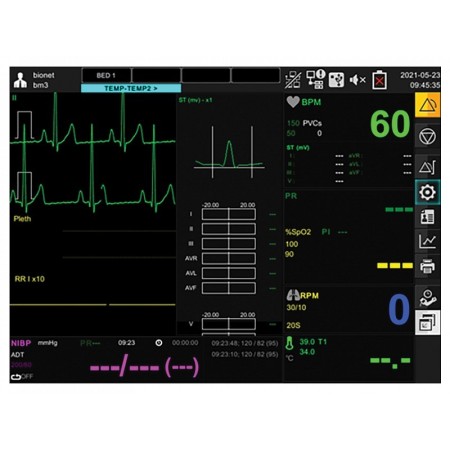 Monitor gima bm3 pro — spo2 + ekg + nibp + temp + oddech