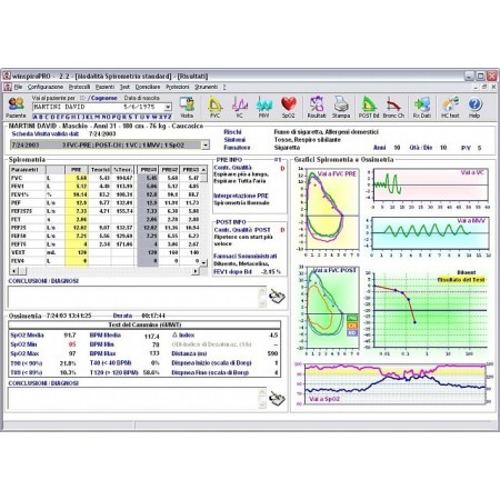 Espirômetro portátil mir minispir com software mir spiro