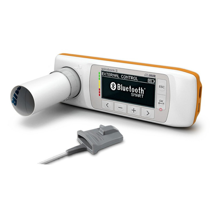 Taschen-Spirometer MIR Spirobank 2 SMART mit Oximeter und Software MIR Spiro