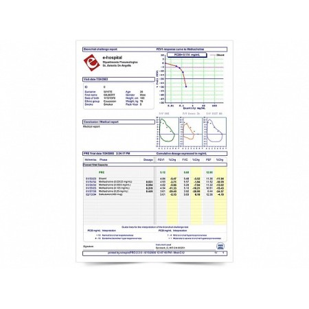 Spirometru color cu imprimanta si oximetru mir spirolab