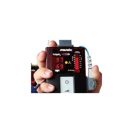 Co2 detector and pulse oximeter with alarms 9847