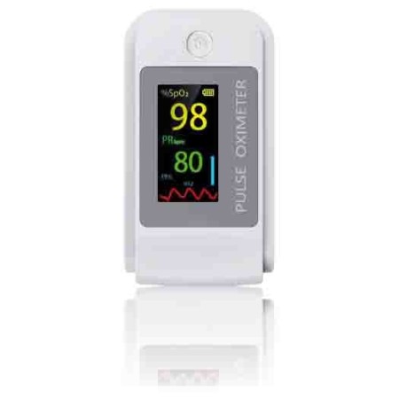 Globus ym201 fingerpulsoximeter med oled-display och perfusionsindex