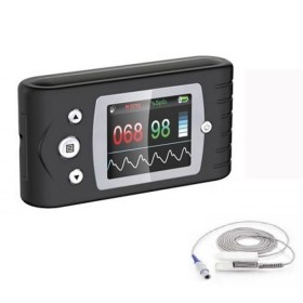 Handheld oximeter "SAT-500" with adult sensor and pediatric sensor - PC connectable