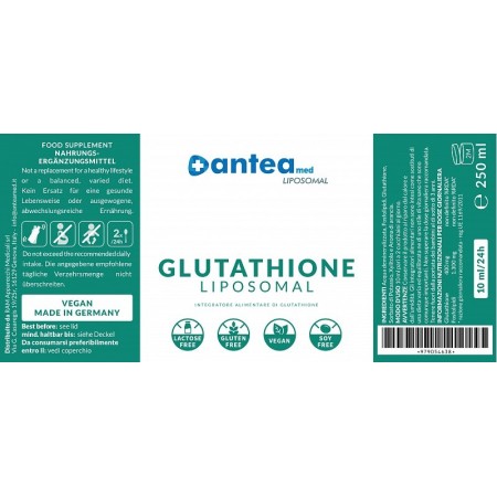 Anteamed liposomal glutathione 250ml - liquid liposomal glutathione gsh