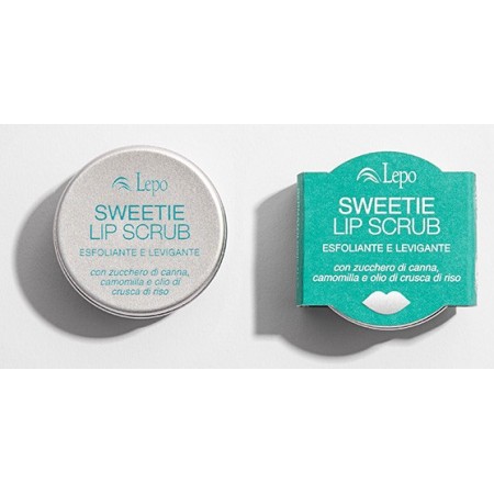 Sweetie lip scrub cu trestie de zahar, musetel si ulei de tarate de orez - 15 ml