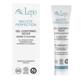 ECOBIO EYE PERFECTION pungi de gel pentru conturul ochilor si cearcane cu apa de trandafir de Damasc si extract de quinoa