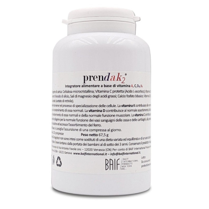 Prendak2 150 tablets containing vitamins A, C, D3 and K2 for bone health