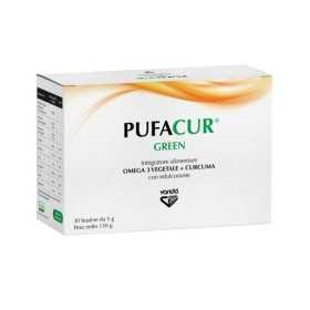 Pufacur Green con Curcuma, Vitamina D3 e Omega 3 - 30 bustine da 5 g