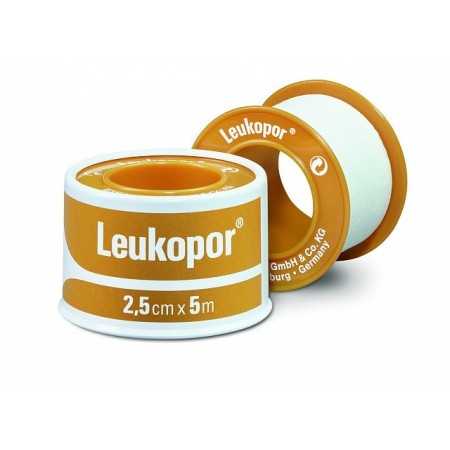 Leukopor 5 m x 2.5 cm non-woven spool plaster for sensitive skin