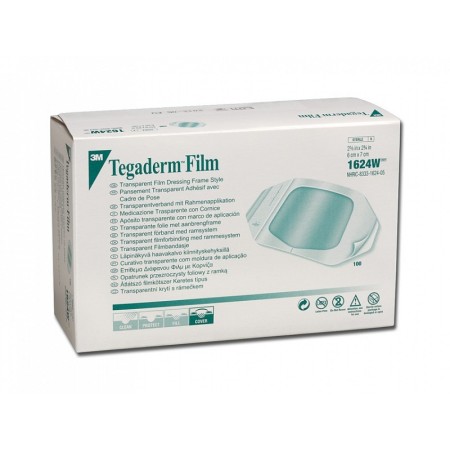 3m tegaderm film - transparentný sterilný obväz, 1624w 6x7 cm - 100 ks.