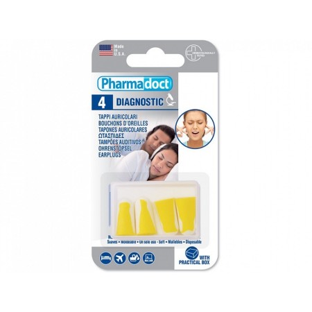 Bløde ørepropper - pakke med 12 4-delt blisterpakninger