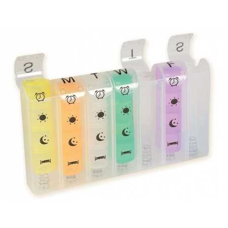 X4 Spring Weekly Pill Box - English