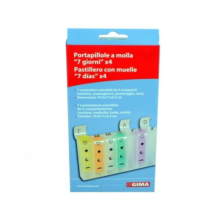Portapillole settimanale x4 spring - inglese