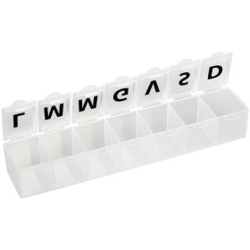 Weekly pill box - white - blister pack - italian
