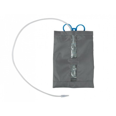 Suporte para saco de urina com tampa - embalagem 10 unidades.