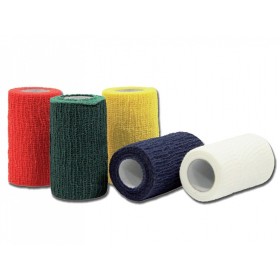 Cohesive elastic bandage 4 m x 6 cm - blue - pack 10 pcs.