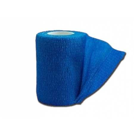 Non-woven cohesive elastic bandage 4.5 m x 7.5 cm - blue - pack 10 pcs.