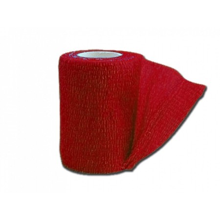 Bandage élastique cohésif tnt 4.5 mx 7.5 cm - rouge - paquet de 10 pièces.