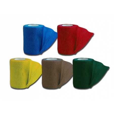 Cohesive elastic bandage 4.5 m x 7.5 cm - mix of 5 colours - pack 10 pcs.