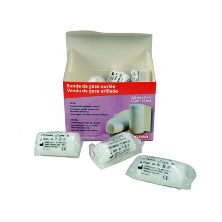 Gauze bandages 3.5 m x 5 cm - pack. 12 pcs.