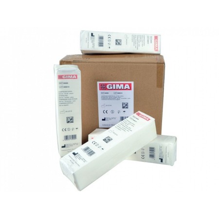 Compresas de gasa de algodón de 5x5 cm - 10 paquetes de 100 a 1000 unidades. (10 paquetes de 100 unidades)