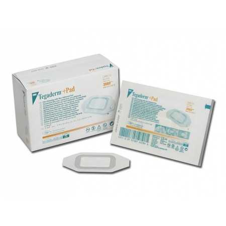 3M Tegaderm + Pad - Medicazione sterile trasparente 5x7 cm con tampone, 3582 - 50 pezzi