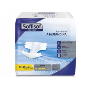 Soffisoft Classic Windeln - Mittlere Inkontinenz - Medium - Packung. 90 Stk.