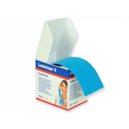 Leukotape k - nevromišični trak bsn 5 m x 5 cm - svetlo moder
