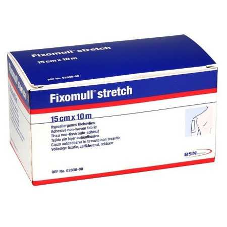 Leukoplast Fixomull stretch 10 mx 15 cm gasa autoadhesiva suave y estirable